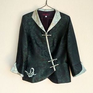 Green Silk Brocade Jacket, NEW